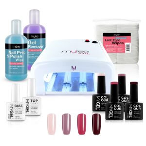 MYGEL White UV Lamp Kit w/ Gel Nail Polish Essentials