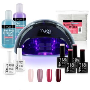 MYGEL Black Convex Curing Lamp Kit w/ Gel Nail Polish Essentials