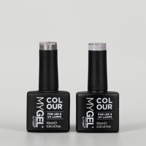 Mylee City Break LED/UV Silver & Grey Gel Nail Polish Duo - 2x10ml – Long Lasting At Home Manicure/Pedicure, High Gloss And Chip Free Wear Nail Varni