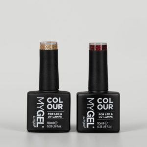 Mylee LED/UV Gel Nail Polish Duo 1 - 2x10ml – Long Lasting At Home Manicure/Pedicure, High Gloss And Chip Free Wear Nail Varnish