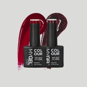 Mylee Red Carpet LED/UV Red Gel Nail Polish Duo - 2x10ml – Long Lasting At Home Manicure/Pedicure, High Gloss And Chip Free Wear Nail Varnish