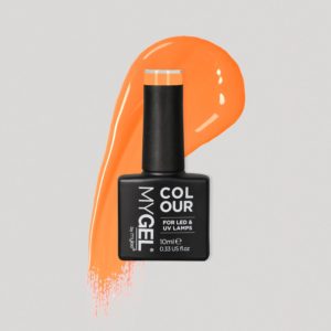 Mylee Tangerine Sorbet LED/UV Orange Gel Nail Polish 10ml – Long Lasting At Home Manicure/Pedicure, High Gloss And Chip Free Wear Nail Varnish