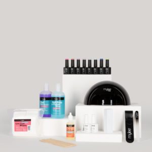 Mylee The Full Works Complete Gel Polish Kit (Black) - Spring/Summer - Long Lasting At Home Manicure/Pedicure