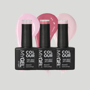 Mylee The Pinks LED/UV Gel Nail Polish Trio - 3x10ml – Long Lasting At Home Manicure/Pedicure, High Gloss And Chip Free Wear Nail Varnish