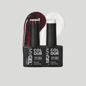 Mylee Candy Cane LED/UV Gel Nail Polish Duo - 2x10ml – Long Lasting At Home Manicure/Pedicure, High Gloss And Chip Free Wear Nail Varnish