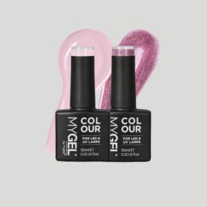 Mylee Pretty In Pink LED/UV Gel Nail Polish Duo - 2x10ml – Long Lasting At Home Manicure/Pedicure, High Gloss And Chip Free Wear Nail Varnish