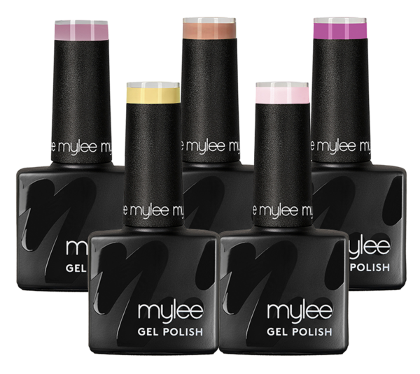 Mylee Gel Nail Polish Free Kit Bundle - 5 Colours (10ml Each)